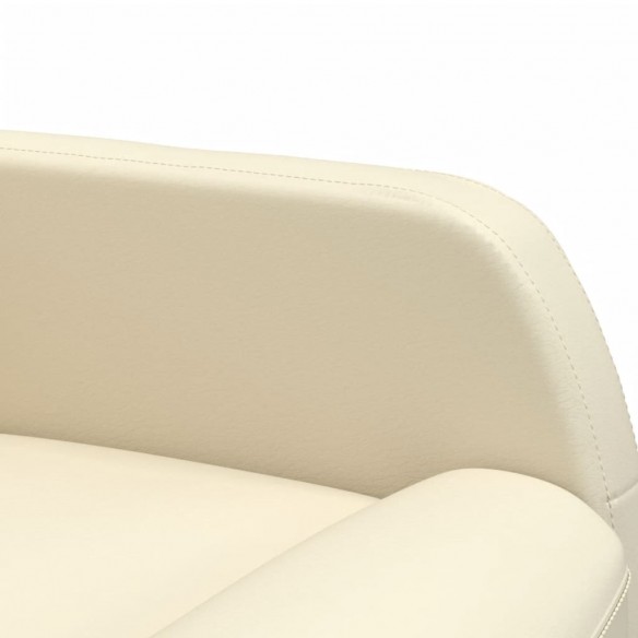 Fauteuil de massage blanc crème similicuir