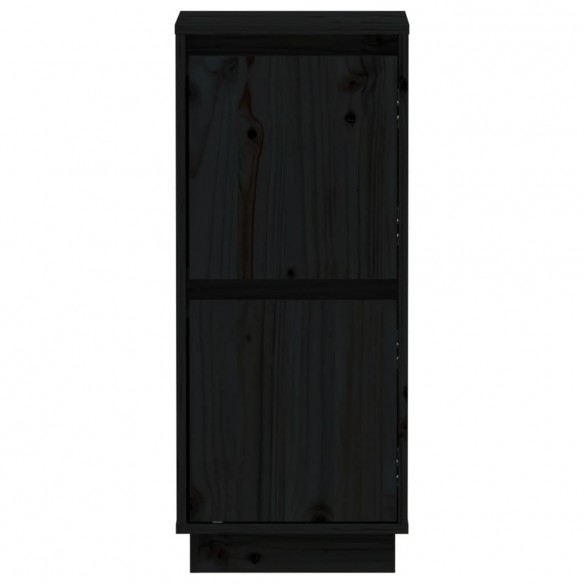 Buffet Noir 31,5x34x75 cm Bois massif de pin