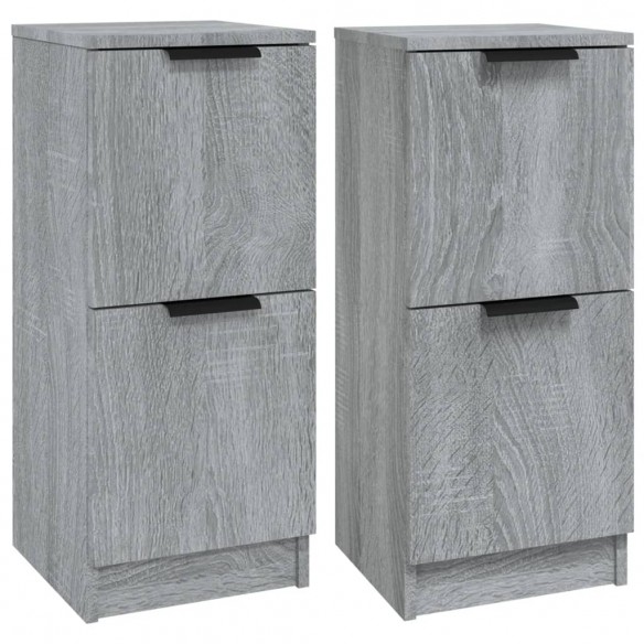 Buffets 2 pcs Sonoma gris 30x30x70 cm Bois d'ingénierie