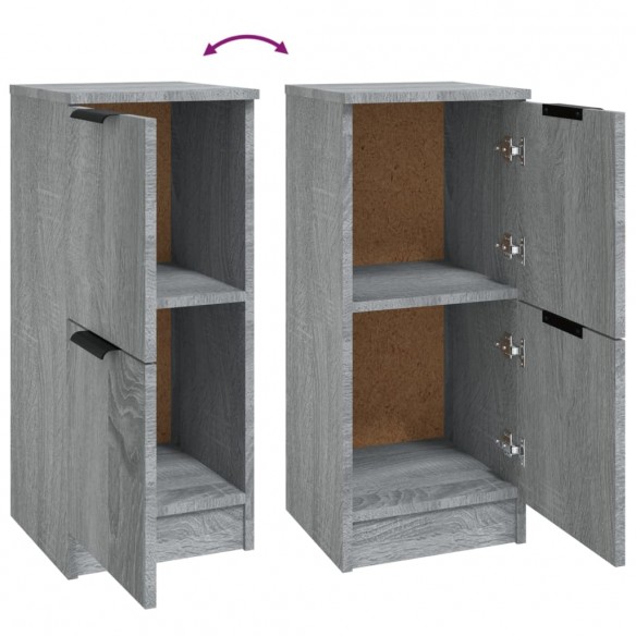 Buffets 2 pcs Sonoma gris 30x30x70 cm Bois d'ingénierie