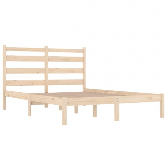 Cadre de lit bois de pin massif 120x190 cm petit double