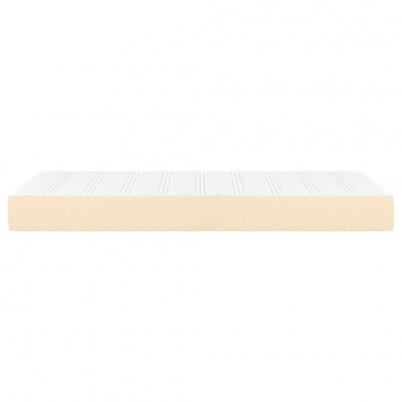 Matelas de lit à ressorts ensachés Crème 90x190x20 cm Tissu