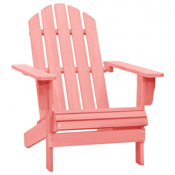 Chaise de jardin Adirondack Bois de sapin massif Rose