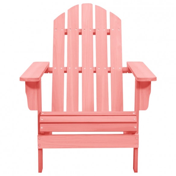 Chaise de jardin Adirondack Bois de sapin massif Rose