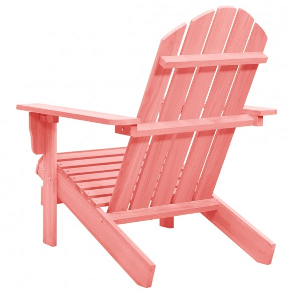 Chaise de jardin Adirondack Bois de sapin massif Rose