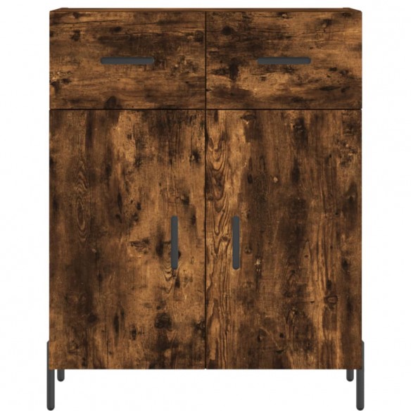 Buffet chêne fumé 69,5x34x90 cm bois d'ingénierie