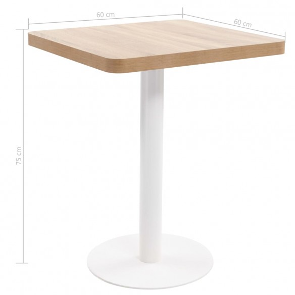 Table de bistro Marron clair 60x60 cm MDF