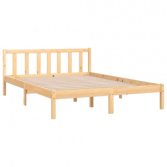 Cadre de lit bois de pin massif 120x190 cm petit double