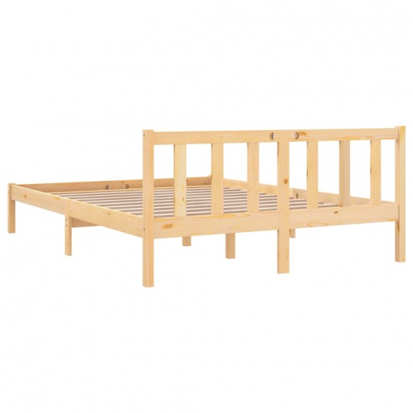 Cadre de lit bois de pin massif 120x190 cm petit double