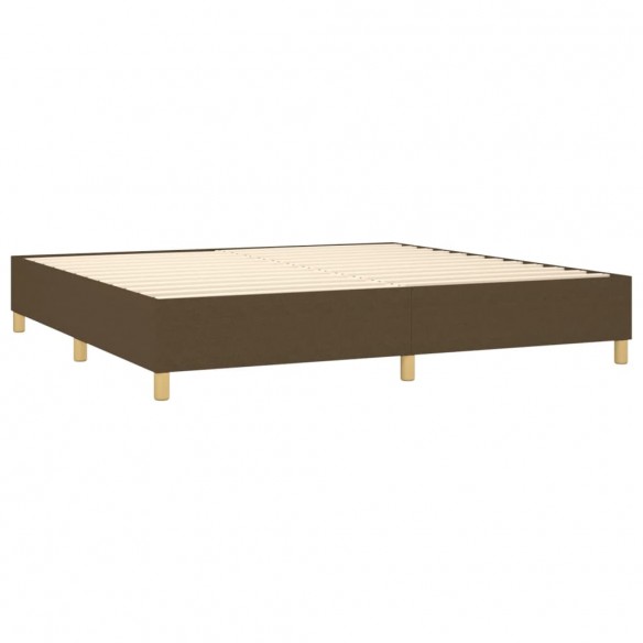 Cadre de lit avec matelas Marron foncé 200x200 cm