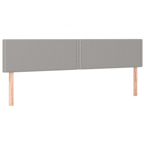 Cadre de lit et matelas et LED Gris clair 180x200 cm