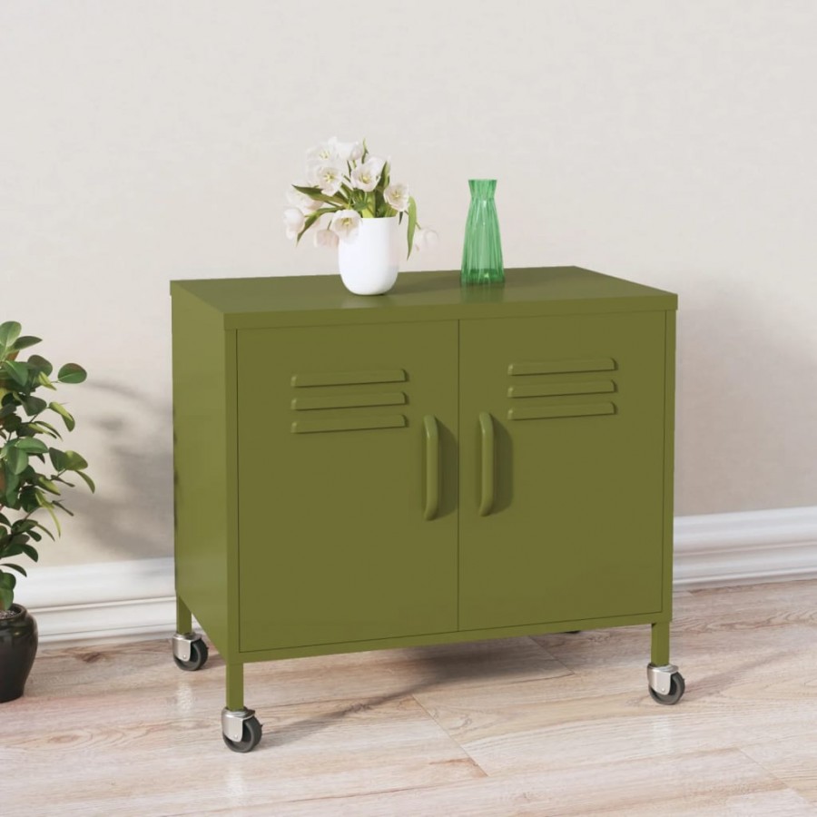 Armoire de rangement Vert olive 60x35x56 cm Acier