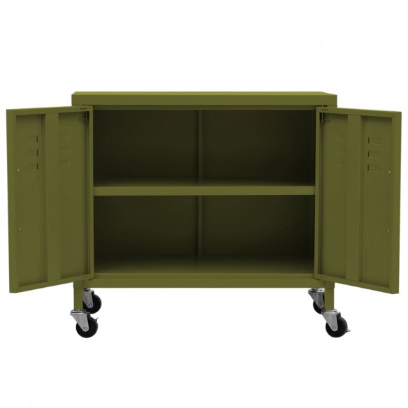 Armoire de rangement Vert olive 60x35x56 cm Acier