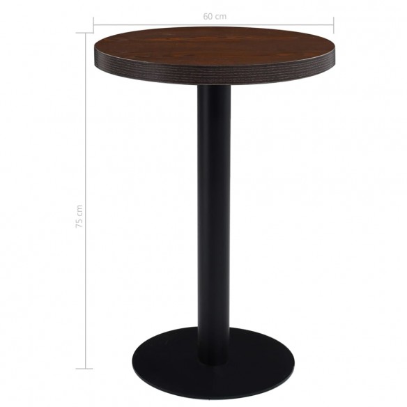 Table de bistro Marron foncé 60 cm MDF