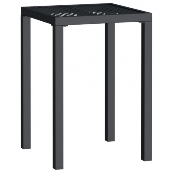 Table de jardin anthracite 50x50x72 cm acier