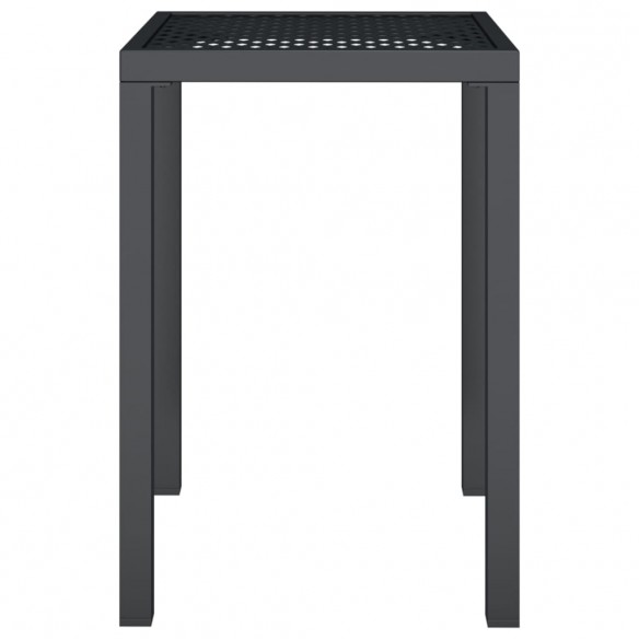 Table de jardin anthracite 50x50x72 cm acier