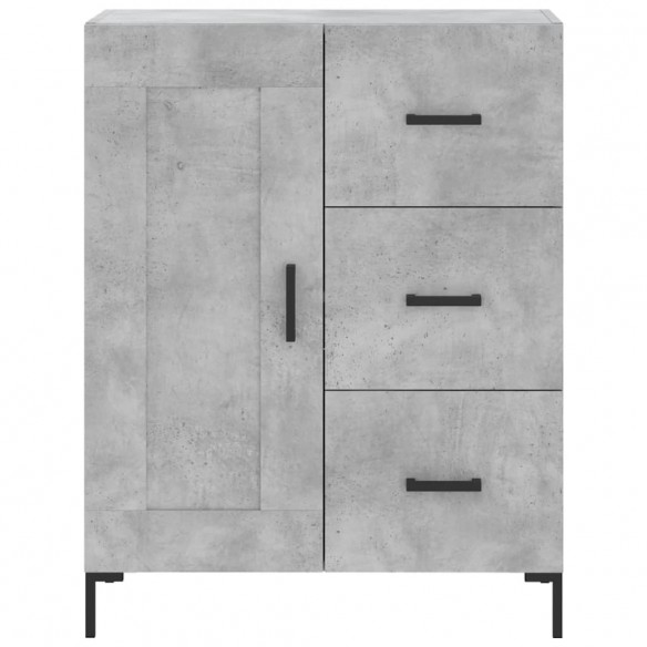 Buffet haut Gris béton 69,5x34x180 cm Bois d'ingénierie