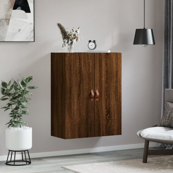 Armoire murale chêne marron 69,5x34x90 cm