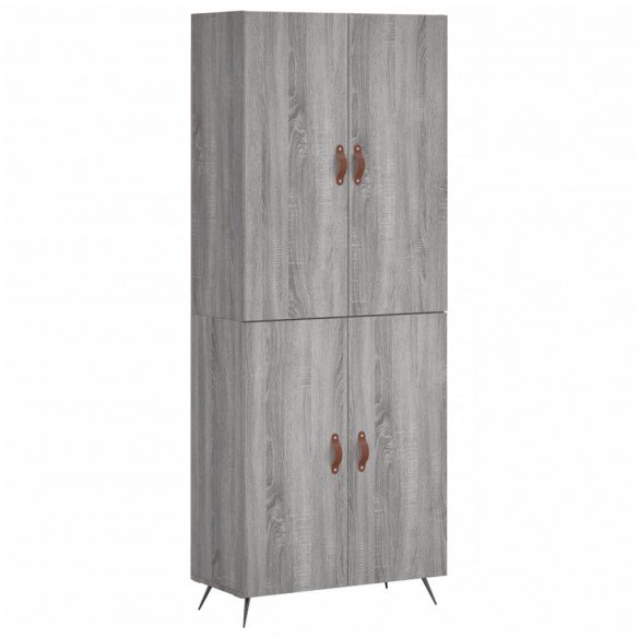 Buffet haut Sonoma gris 69,5x34x180 cm Bois d'ingénierie