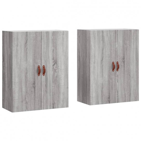 Armoires murales 2 pcs sonoma gris 69,5x34x90 cm