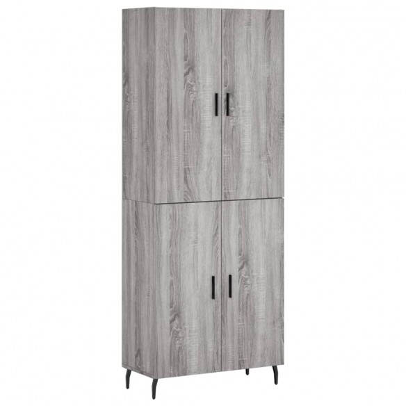 Buffet haut Sonoma gris 69,5x34x180 cm Bois d'ingénierie