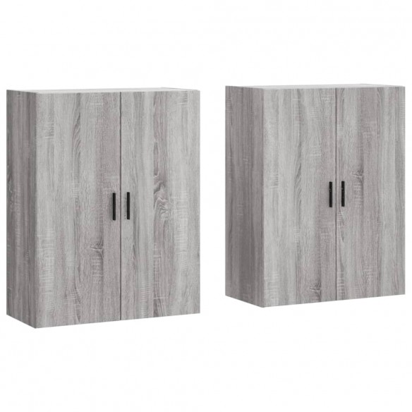 Armoires murales 2 pcs sonoma gris 69,5x34x90 cm