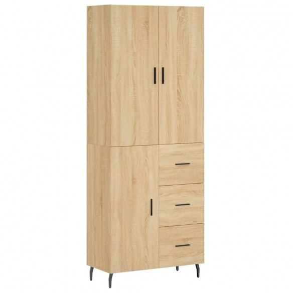 Buffet haut Chêne sonoma 69,5x34x180 cm Bois d'ingénierie