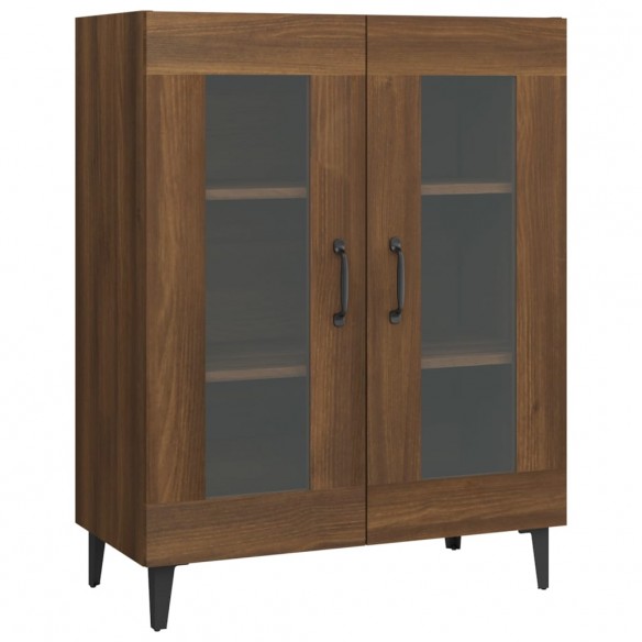 Buffet chêne marron 69,5x34x90 cm bois d'ingénierie