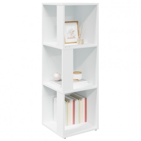 Armoire d'angle Blanc 33x33x100 cm Aggloméré