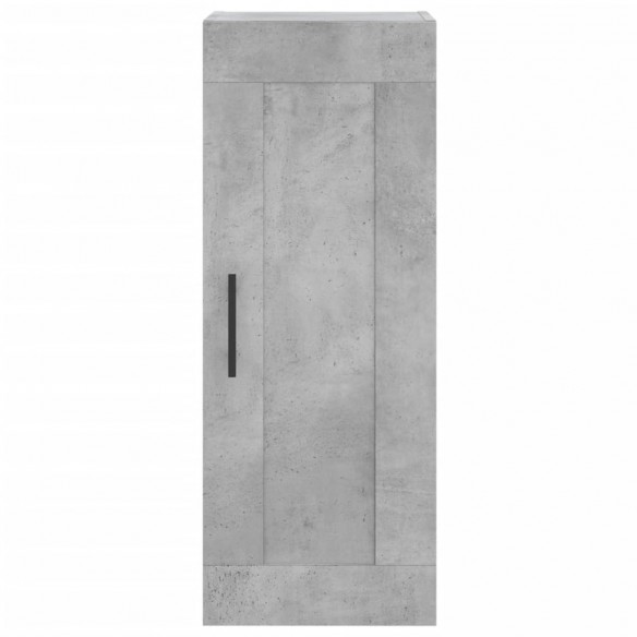 Buffet haut Gris béton 34,5x34x180 cm Bois d'ingénierie