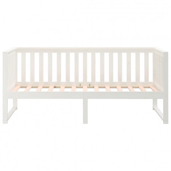 Lit de jour Blanc 75x190 cm Bois de pin massif