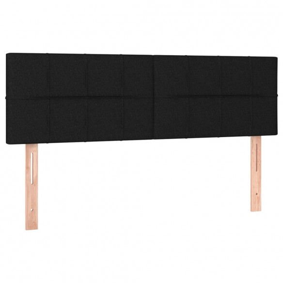 Cadre de lit avec matelas Noir 140x200 cm Tissu