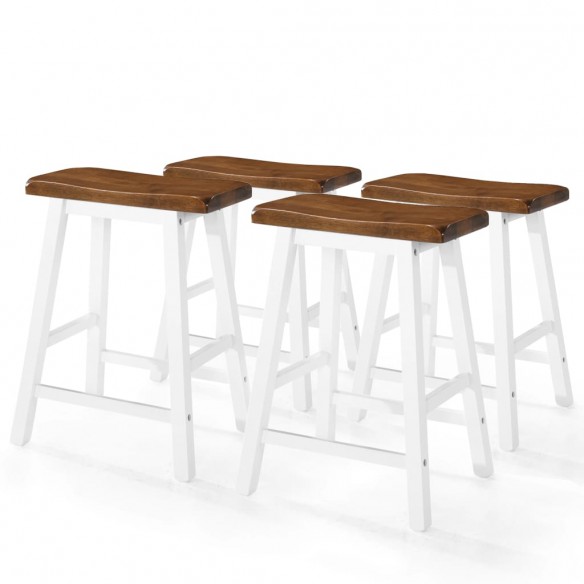 Table et tabouret de bar 5 pcs Bois massif