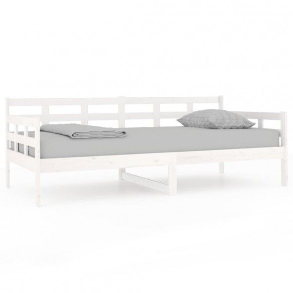 Lit de jour Blanc Bois massif de pin 90x190 cm