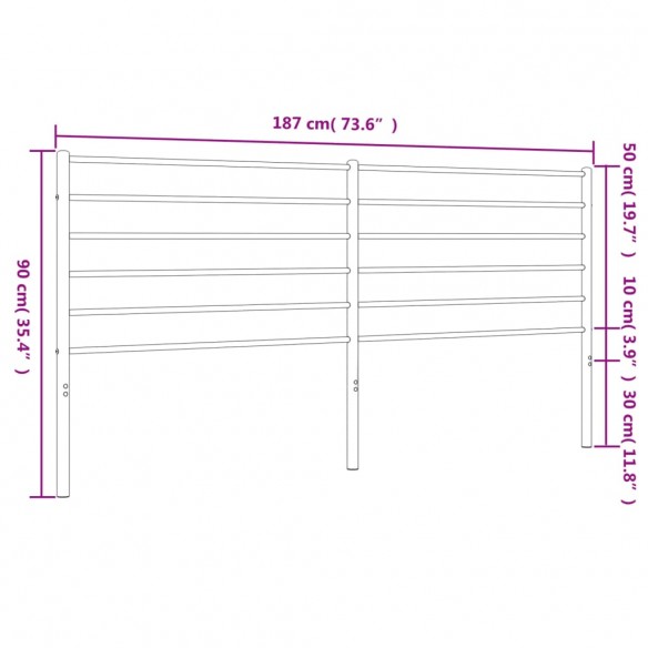 Tête de lit métal blanc 180 cm