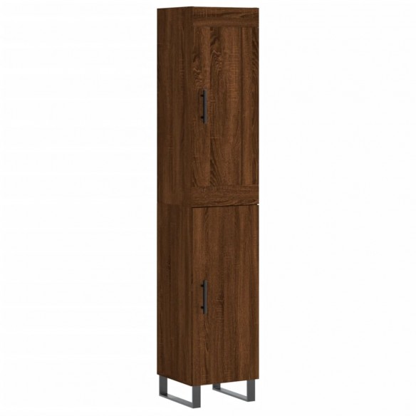 Buffet haut Chêne marron 34,5x34x180 cm Bois d'ingénierie