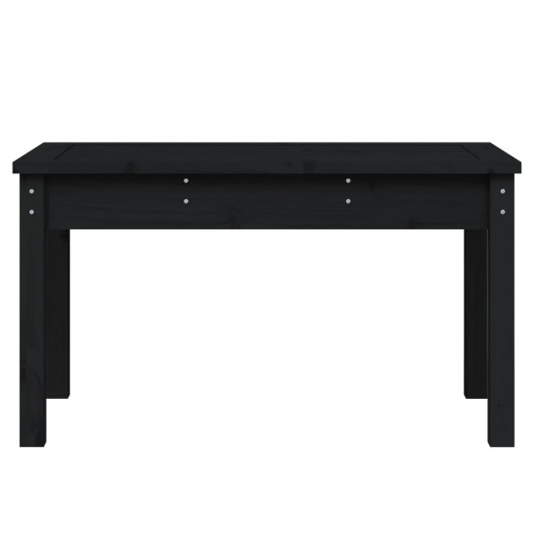 Banc de jardin noir 80x44x45 cm bois massif de pin