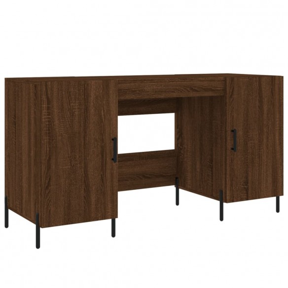 Bureau chêne marron 140x50x75 cm bois d'ingénierie