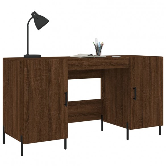 Bureau chêne marron 140x50x75 cm bois d'ingénierie