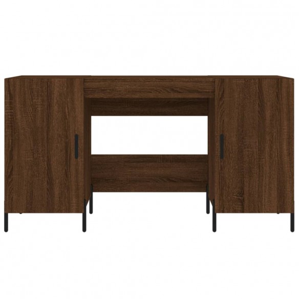 Bureau chêne marron 140x50x75 cm bois d'ingénierie