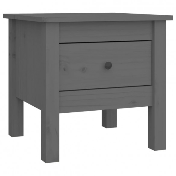 Table d'appoint Gris 40x40x39 cm Bois massif de pin