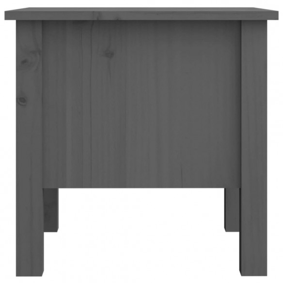 Table d'appoint Gris 40x40x39 cm Bois massif de pin