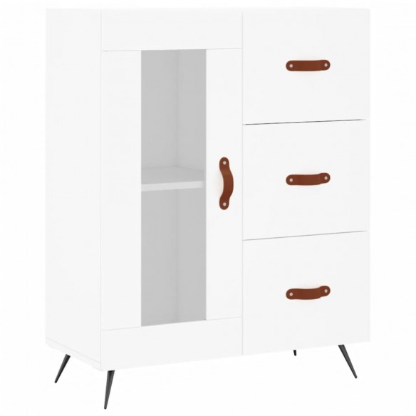 Buffet haut Blanc 69,5x34x180 cm Bois d'ingénierie