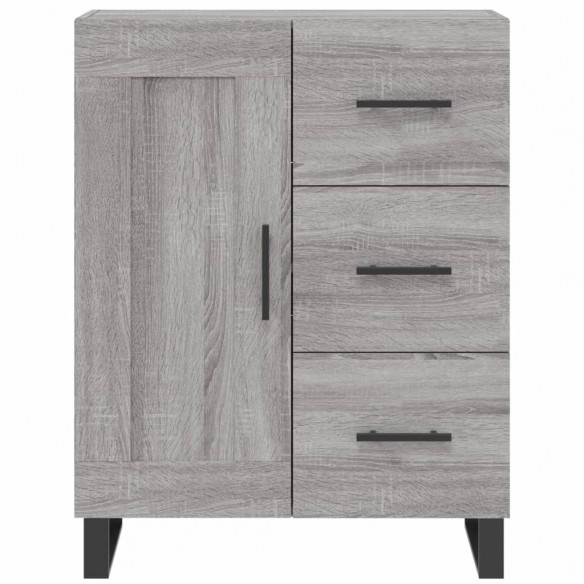 Buffet haut Sonoma gris 69,5x34x180 cm Bois d'ingénierie