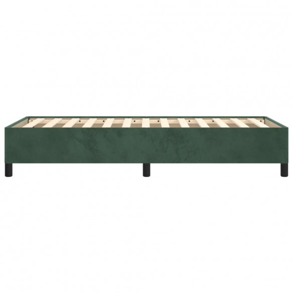 Cadre de lit Vert foncé 90x200 cm Velours