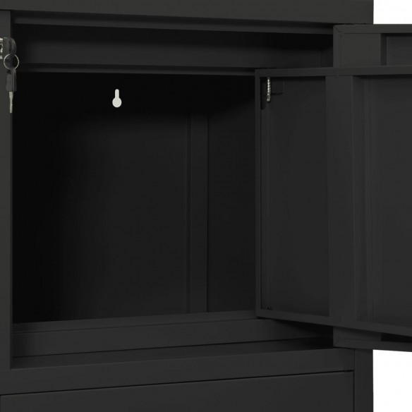 Armoire de bureau Anthracite 90x40x102 cm Acier