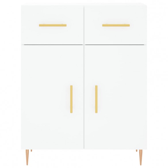 Buffet blanc 69,5x34x90 cm bois d'ingénierie