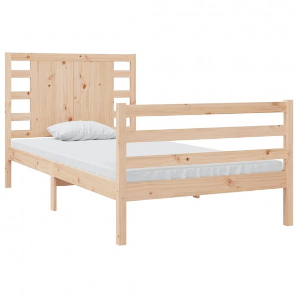 Cadre de lit bois de pin massif 90x190 cm simple