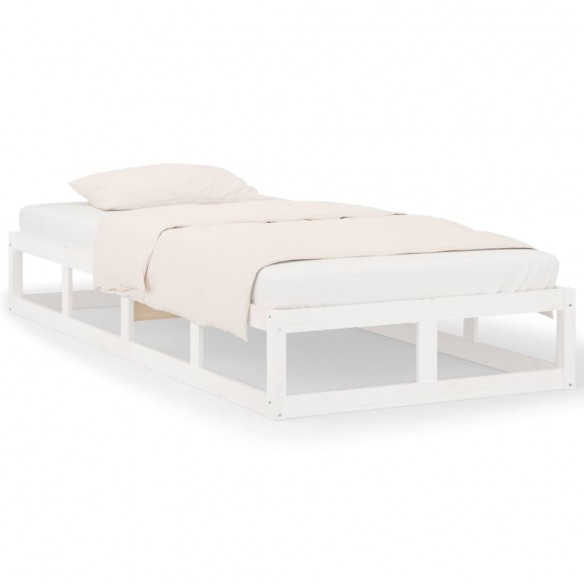 Cadre de lit Blanc 90x190 cm Simple Bois massif