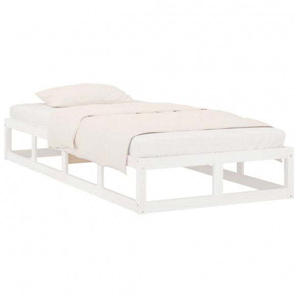 Cadre de lit Blanc 90x190 cm Simple Bois massif